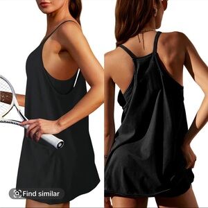 TikTok viral Athletic Sleeveless Mini Dress with Shorts